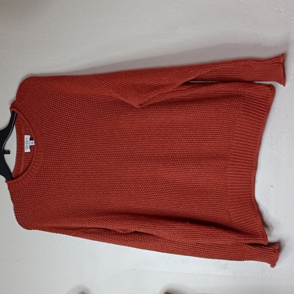 Jessica Simpson Soft Orange Crew Neck Knit Sweater Basic Size XL